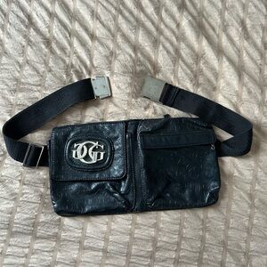 Guess Black Embossed Belt Bag